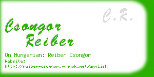 csongor reiber business card